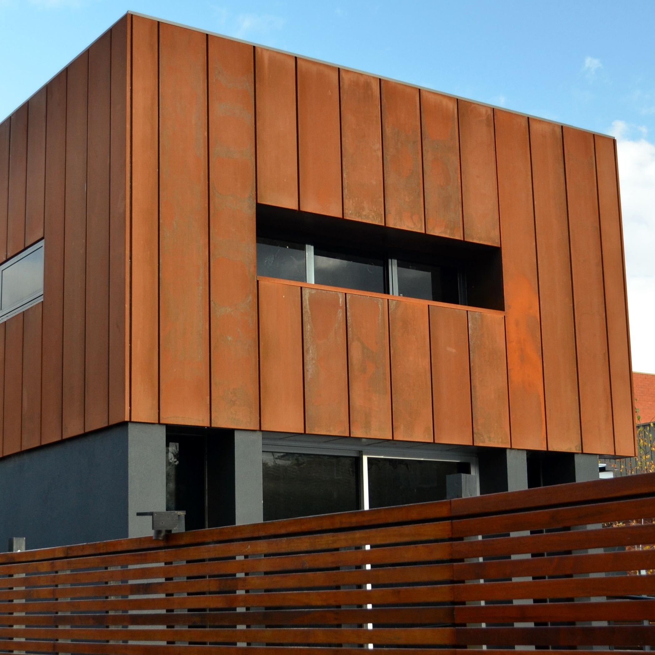 Réalisation Acier Corten à Namur Détail Acier Corten à Namur - Creative Solution