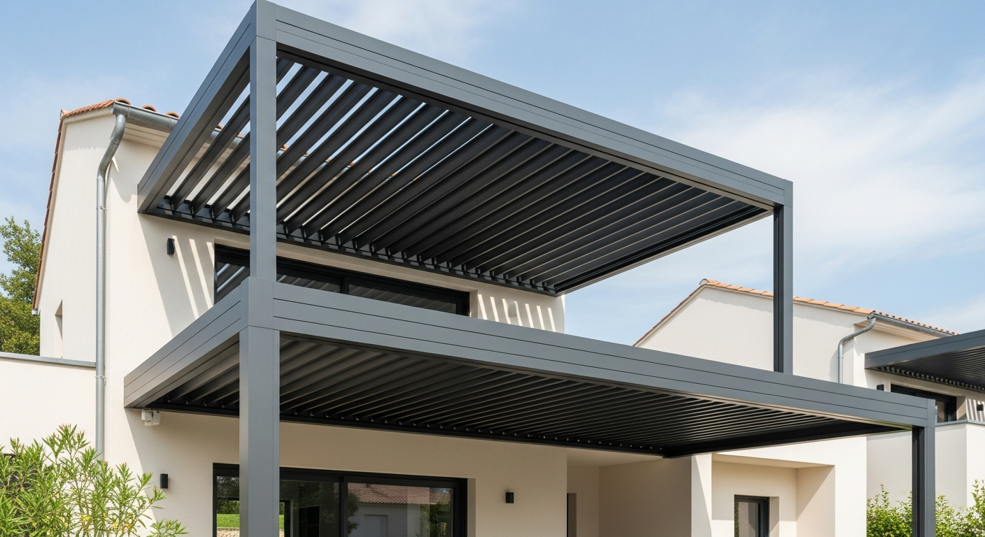 Réalisation Pergola en aluminium en Wallonie