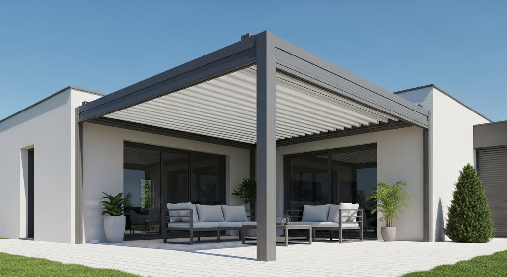 Pergola bioclimatique à Wallonie - Creative Solution